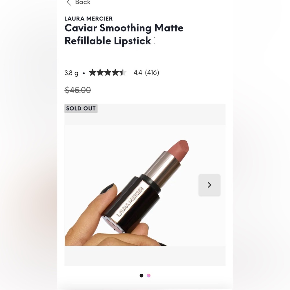 Laura Mercier Caviar Smoothing Matte Refillable Lipstick in Blush Chenille